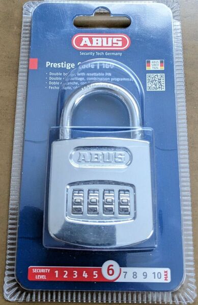 【 新品 未開封 】 ABUS アバス ナンバー 可変式 南京錠 160/50 B/EFSPP