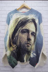 245【1円～】Supreme シュプリーム Kurt Cobain Sweater カートコバーン セーター ニット KNIT ホワイト 23SS Lサイズ