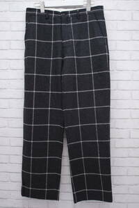 ◎258【1円～】Supreme シュプリーム Windowpane Wool Trouser 22AW 22FW ウィンドウペン ウール チェック パンツ W30 トラウザー グレー