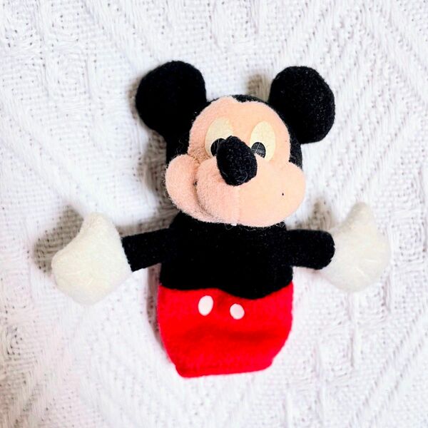 Disney ミッキーマウス Mickey Mouse 指人形 パペット ぬいぐるみ レトロ おもちゃ