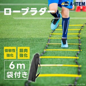 ロープラダー 6m トレーニングラダー ラダートレーニング サッカー フットサル 野球 陸上 スポーツ 練習 稽古 アジリティー練習 反射神経