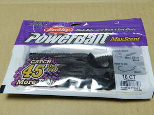 即決　バークレイ 　バークレー　マックスセント ランチワーム　 6inch Berkley MaxScent　lunch worm　　ブラック　黒　②