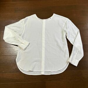 【美品】UNIQLO ユニクロ／レディース　カジュアルシャツ　ブラウス　春夏　ホワイト　Sサイズ