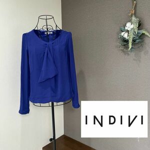 【新品・タグ付き】INDIVI インディヴィ ボウタイ ブラウス