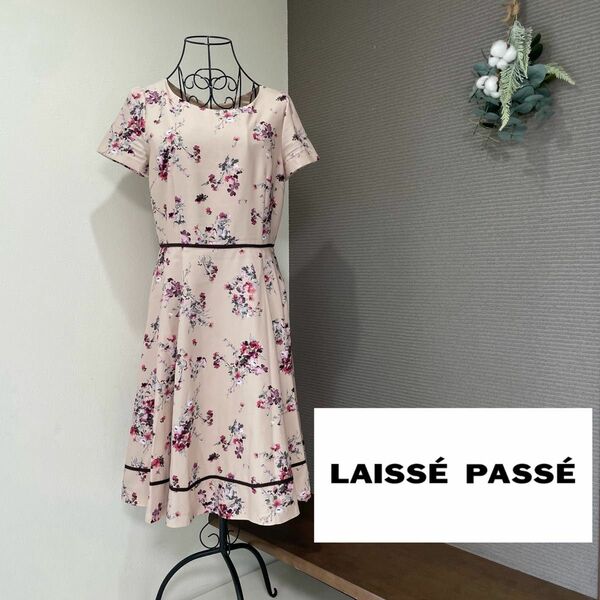 LAISSE PASSE レッセパッセ 花柄ワンピース フレアワンピース