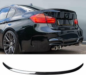 リアスポイラー BMW 3シリーズ F30 M スポーツ パフォーマンス 専用 2012-2018 ABS樹脂製 塗装済み 艶 黒 トランクスポイラー 取り付けやす