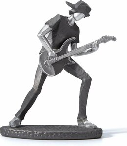 音楽装飾 ミュージシャンフィギュア ピアノ ギフト カウボーイ像 ギター ロックバンド 彫刻 自宅 誕生日 ポリレジン 高さ24cm