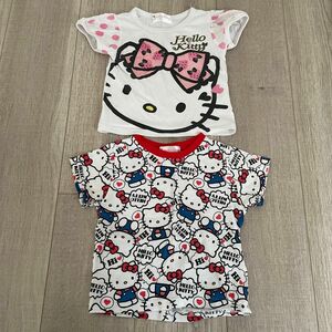 まもなく終了【タイムセール】半袖Tシャツ 子供服 半袖カットソー ベビー服 トップス　キティちゃん　ハローキティ　サンリオ