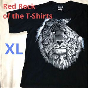 Red Rock of the T-Shirts レッドロック Tシャツ 3D ライオン ブラック USA アメリカ バンド XL