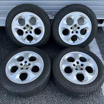 アルファロメオ147純正 6.5J-16 off+41.5 pcd98/5H 品番: 60669917 LUCCINI BUONO NEVE 205/55R16 スタッドレスタイヤ付き４本_画像1