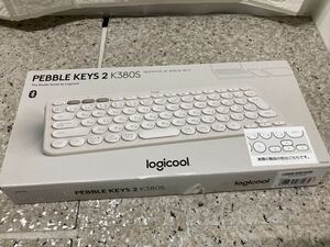 AZ-161.ロジクール ワイヤレスキーボード PEBBLE KEYS 2 K380sOW 薄型 軽量 415g 小型 Bluetooth Logi Bolt ワイヤレス 無線 キーボード