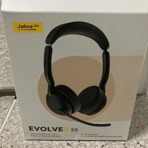 AZ-136.Jabra(ジャブラ) Evolve2 55 Link380c UC Stereo 両耳 ワイヤレス ヘッドセット ノイズキャンセリングマイク搭載 USB-C の画像1