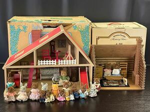 [4R2]1 иен старт Sylvanian Families Sylvanian Families из дерева круг futoshi маленький магазин + Deluxe house + кукла 21 body суммировать комплект игрушка кукла 