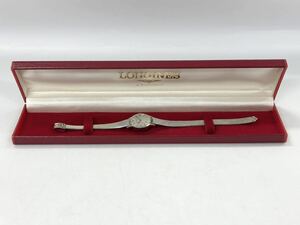 【3N19】1円スタート LONGINES / Cal.L817.4 ロンジン 稼働品 銀色文字盤 手巻き レディース 腕時計 箱付き