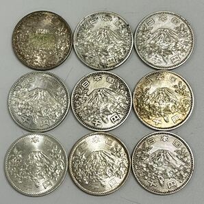 【3T112】1円スタート 1,000円 千円銀貨 東京オリンピック まとめて 9枚 額面9,000円 昭和39年 古銭 記念 硬貨 コレクションの画像2