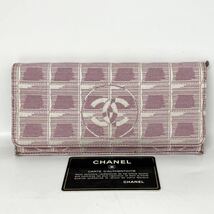  【4T40】1円スタート CHANEL / 6842440 シャネル ココマーク ニュートラベルライン 長財布 ピンク _画像1