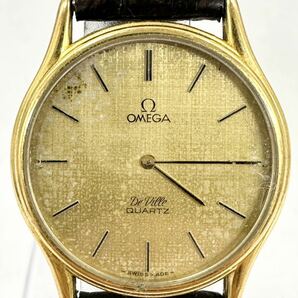 【Z41】1円スタート OMEGA De Ville QUARTZ / 1365 オメガ デビル クオーツ 金色文字盤 メンズ 腕時計 の画像1