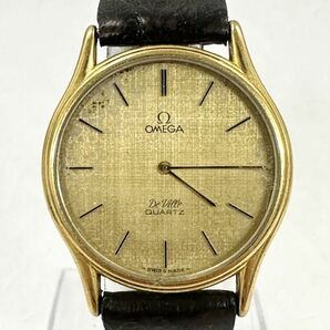 【Z41】1円スタート OMEGA De Ville QUARTZ / 1365 オメガ デビル クオーツ 金色文字盤 メンズ 腕時計 の画像2