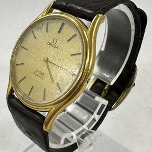 【Z41】1円スタート OMEGA De Ville QUARTZ / 1365 オメガ デビル クオーツ 金色文字盤 メンズ 腕時計 の画像3