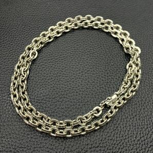 CHROME HEARTS クロムハーツ PAPER CHAIN 20inch ペーパー チェーン 20インチ SILVER 925 シルバー ネックレス ブレスレットの画像3