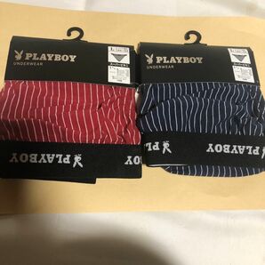 タグ付き　メンズ スーパービキニ　 PLAYBOY サイズL ネイビー　レッド