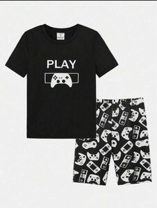 【新品未使用】パジャマ 上下セット Tシャツ 半袖 ハーフパンツ　ゲーム機　size120〜140