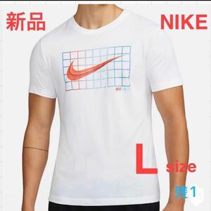 新品￥3300 NIKE Dri-FIT "Just Do It" 半袖Tシャツ L 白 バスケ ナイキ ビックロゴ 速乾 