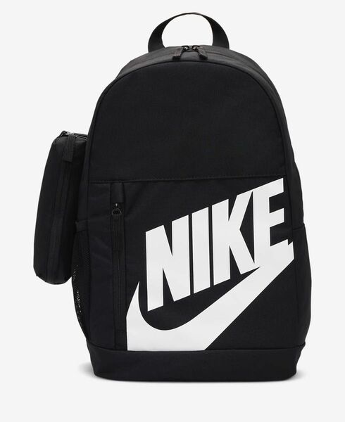 新品 ￥3850 NIKEナップサック リュックサック 黒 20Ｌ ビッグロゴ デイパック ナイキ エレメンタル