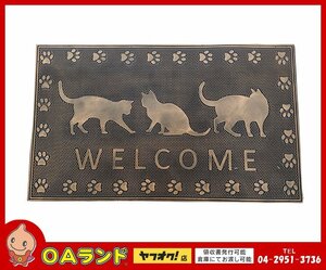 ☆新品・未使用☆ 不二貿易株式会社 / ラバーマット / ウェルカムキャット / 玄関マット / 猫