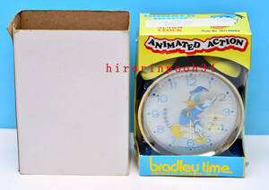  unopened valuable BRADLEY TIME Donald Duck pair .. eyes ... clock 50 anniversary commemoration seal 