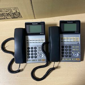Panasonic パナソニック IP OFFICE 12ボタン電話機 VB-F411KB-K 2個セット 中古品