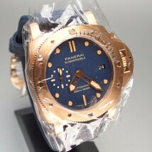 【超希少 世界限定 未使用】PANERAI サブマーシブル ブロンゾ アビッソ PAM01074 自動巻 メンズ 腕時計 保/取説/箱付「16654」_画像3