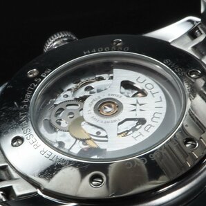 HAMILTON ハミルトン スケルトン レイルロード H406550 SS 自動巻き 純正ブレス 両開きブレス 箱 保 メンズ 腕時計 「23747」の画像8