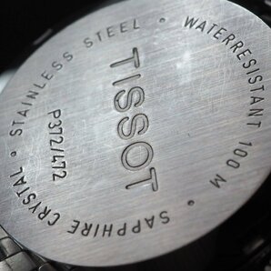 【電池交換済み】 TISSOT ティソ PR100クロノグラフ SS QZ TP4721102 デイト タキメーター 箱 保 白 文字盤 メンズ 腕時計 「23746」の画像8
