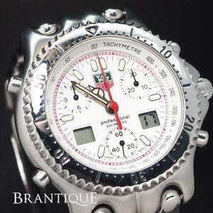 [Редкая красота модели Хроно Сенны] Мужские часы Tag Heuer CG1111-0 SS QZ с подлинным ремнем/пряжкой "23794"