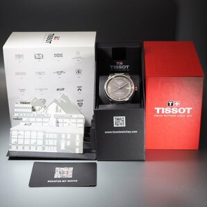 ◆美品◆ TISSOT ティソ T086.407.11.061.00 パワーマティック80 SS 自動巻き グレー シースルーバック 箱 保 メンズ 腕時計「23899」の画像9