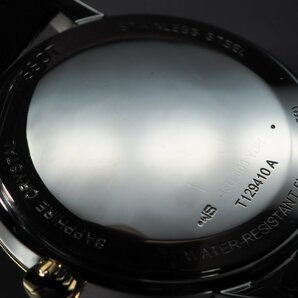 TISSOT ティソ クラシックドリームデイト T129410A GP SS 革 純正ベルト 42mm 大きめ メンズ 腕時計 「23891」の画像8
