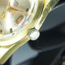 RADO ラドー GreenHorse グリーンホース 11658 GP 革 シャンパンカラー 文字盤 自動巻き 社外ベルト尾錠 メンズ 腕時計 「23898」_画像4