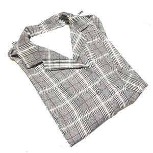  wing (INGNI) open color Toro mi long sleeve shirt ... check pattern beautiful . gray blouse stylish print on goods classical 