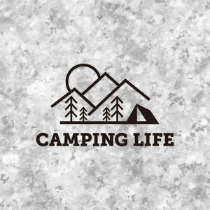 送料無料◆CAMPING LIFE キャンピングライフ カッティングステッカー◆ブラック｜15×9cm｜ 超防水 UVカット 屋外使用可【C050】