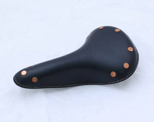  made in Japan leather saddle Showa Retro ... attaching copper tack MADE IN JAPAN handmade 40 year front 