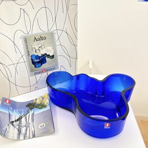 激レア アアルト ボウル sininen blue 195mm iittala イッタラ フラワーベース 