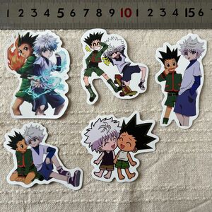 【178】 HUNTER × HUNTER ステッカー ハンターハンター ゴン キルア 5枚