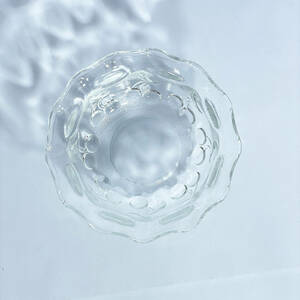 【昭和レトロ】ガラスの小鉢　さくらんぼ柄　チェリーボウル　小皿　HASEGAWA GLASS