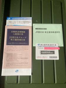 JR西日本 株主優待鉄道割引券 株主優待カード 