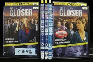 DVD THE CLOSER クローザー シックス シーズン6　1〜6巻(4巻欠品) 計5本set ※ケース無し発送 レンタル落ち Z2A364