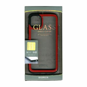 iPhone 11 背面3Dガラスシェルケース SHELL GLASS Round レッド LP-IM19SGRRD smasale-75A