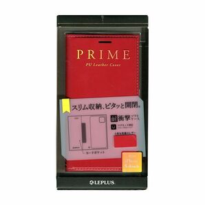 iPhone 12 mini 薄型PUレザーフラップケース PRIME レッド LP-IS20PRIRD smasale-73Aの画像1