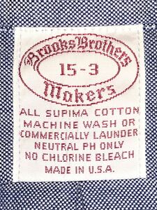 [超美品] BROOKS BROTHERS USA ブルックブラザーズ アメリカ製 BDシャツ 15