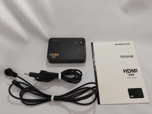 グリーンハウス HDMI切換器3台用 リモコン付 手動切り替えタイプ Input3+Output1ポート GH-HSWB3-BK